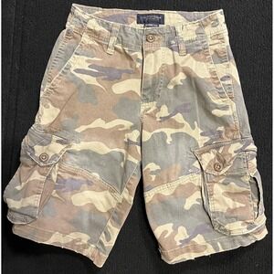 American Eagle Outfitters Cargo Shorts‎ Mens 26 Brown Camo Extreme Flex Stretch